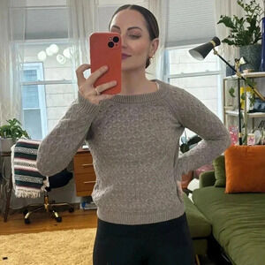 Old Navy Crew Neck Cable Knit Long Sleeve Pullover Sweater Sz XS